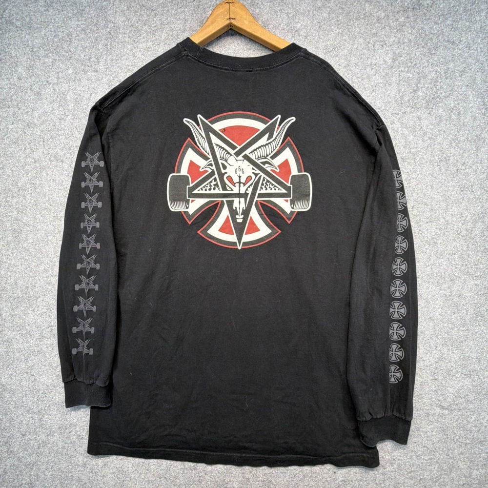 Vintage Independent Truck Company Shirt Mens XL Black Long Sleeve Skater Y2K